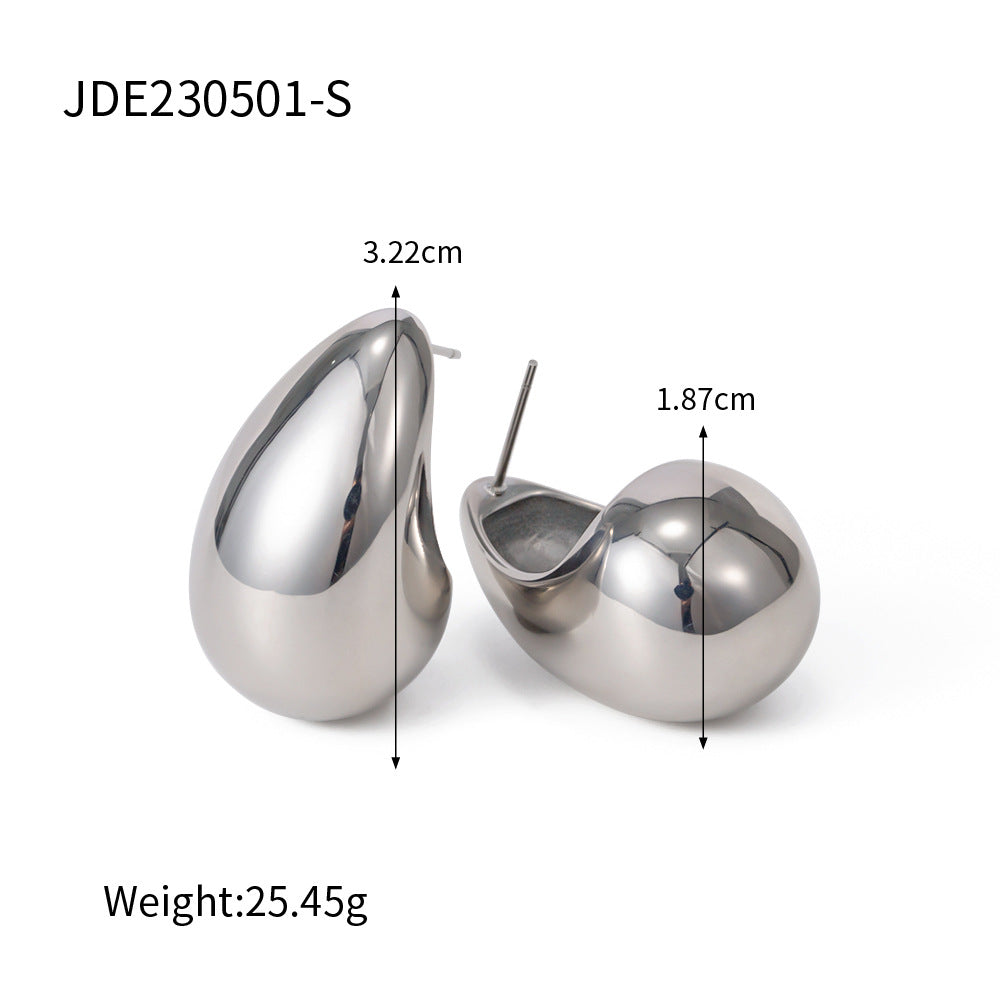 Damen Edelstahl Ohrstecker mit elegantem Tropfendesign Shop Nory