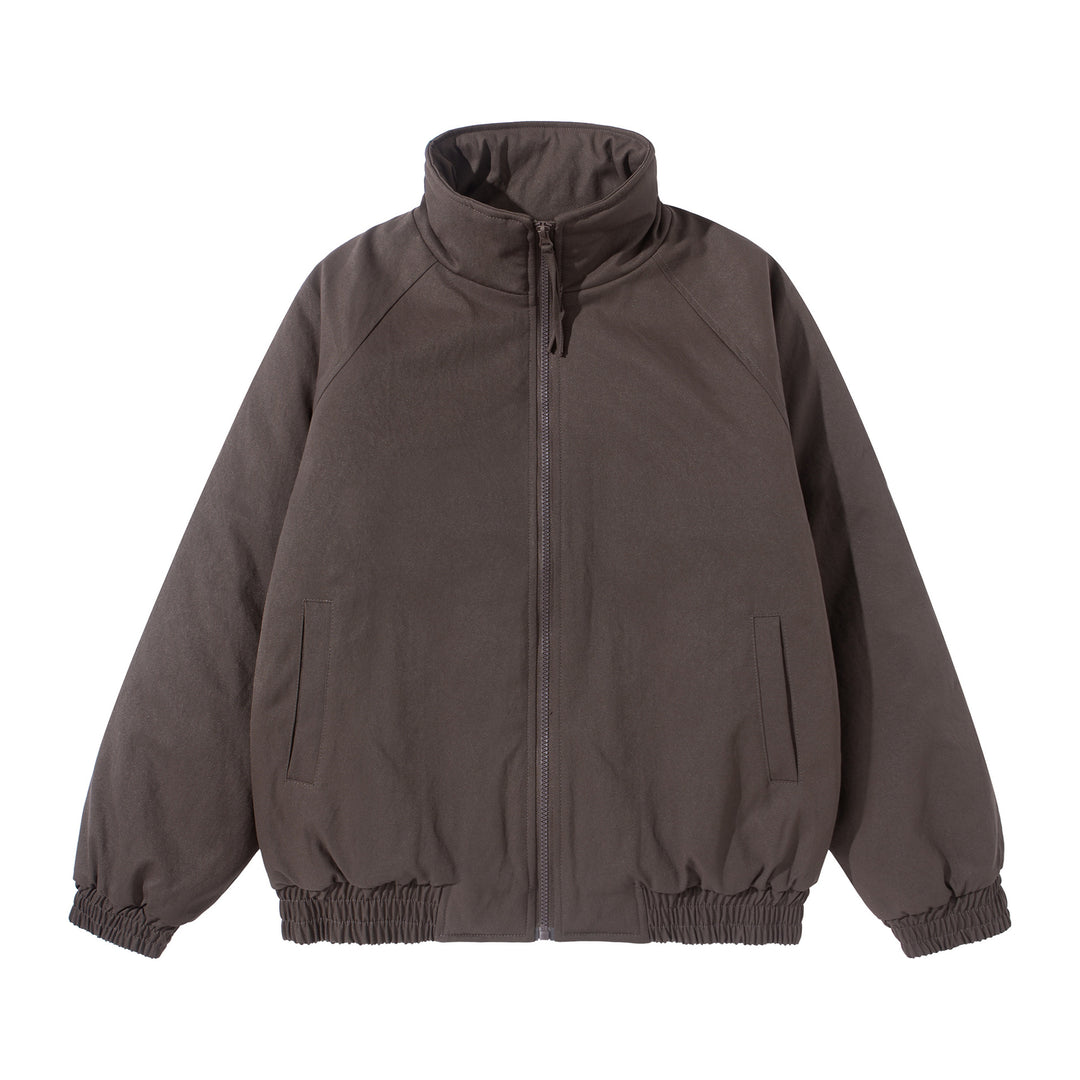 Unisex Kurz geschnittener Boxy‑Stehkragen‑Blouson mit elastischem Saum und verdeckten Einschubtaschen Shop Nory