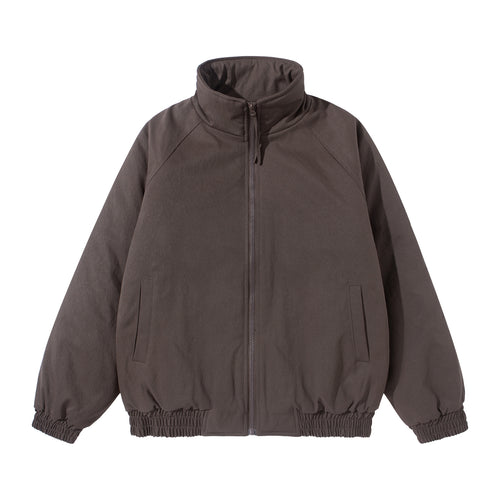 Unisex Kurz geschnittener Boxy‑Stehkragen‑Blouson mit elastischem Saum und verdeckten Einschubtaschen Shop Nory