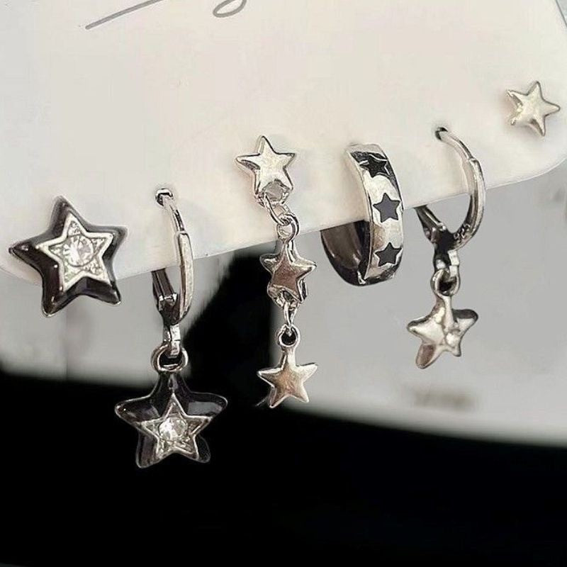 Damen Schmuckset mit funkelnden Sternanhängern Shop Nory