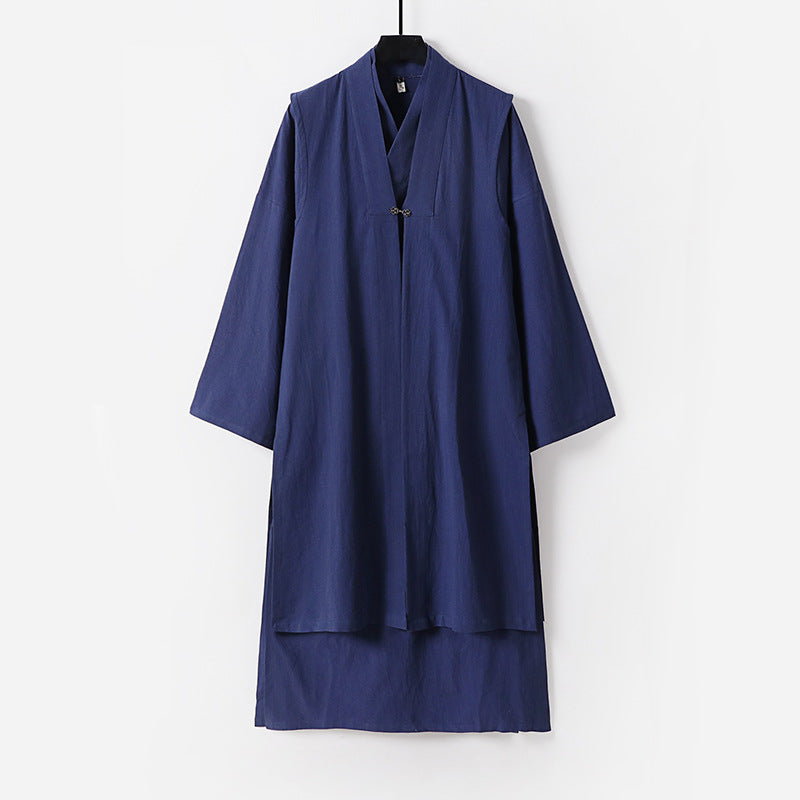 Unisex Langer Oversize-Kimono‑Mantel mit dezentem Knebelverschluss und weiter Silhouette Shop Nory