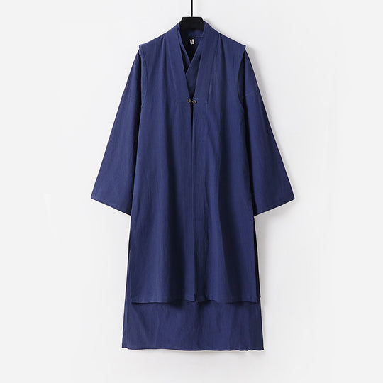 Unisex Langer Oversize-Kimono‑Mantel mit dezentem Knebelverschluss und weiter Silhouette Shop Nory