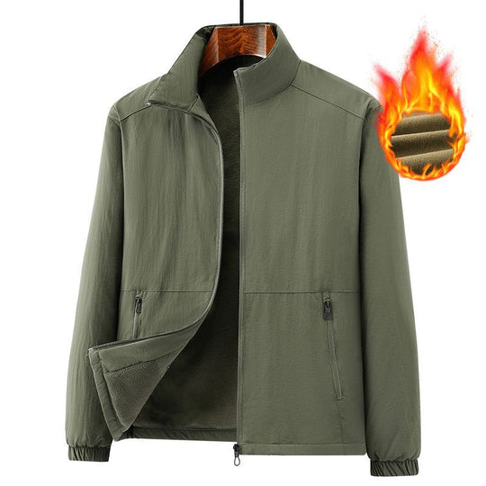 Herren Leichte windabweisende Fleecejacke mit Stehkragen und Reißverschlusstaschen Shop Nory
