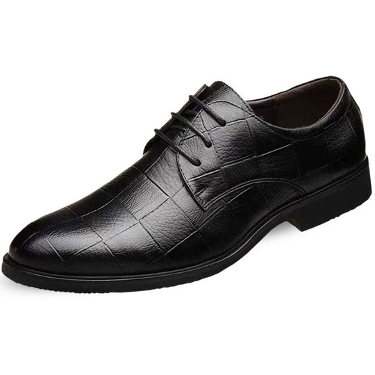 Herren Eleganter Derby-Lederschnürer mit Krokoprägung Shop Nory