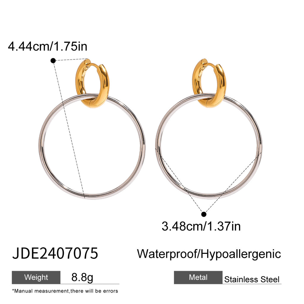 Damen Creolen mit hypoallergenem Edelstahl und wasserdichtem Design Shop Nory