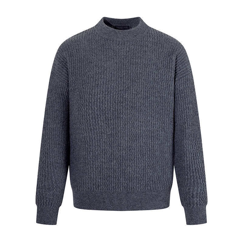 Herren Feinstrick-Pullover mit Strukturstrick und schmalem Stehkragen Shop Nory
