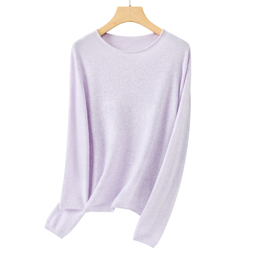 Damen Feiner Rundhalspullover aus Kaschmirmix mit leichtem Oversize-Schnitt Shop Nory