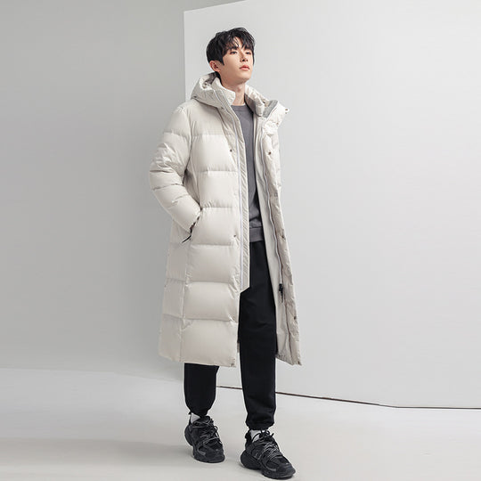 Herren Lange Steppjacke mit Kapuze Shop Nory 1787978142