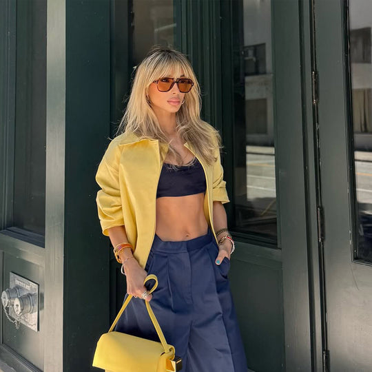Damen Leichter Oversize-Trenchcoat aus beschichtetem Baumwollmix mit kastigem Cropped‑Schnitt und Doppelreihe Shop Nory