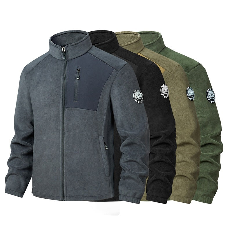 Herren Bequeme Fleecejacke mit Stehkragen Shop Nory