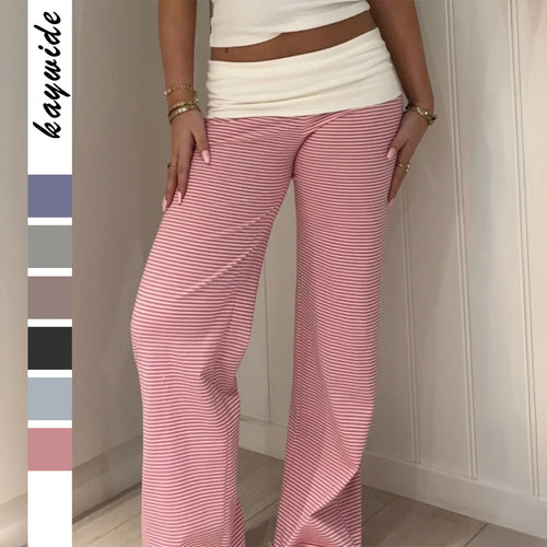 Damen nan weite Palazzo-Loungehose mit hohem Bund und elastischem Comfort-Stretch Shop Nory