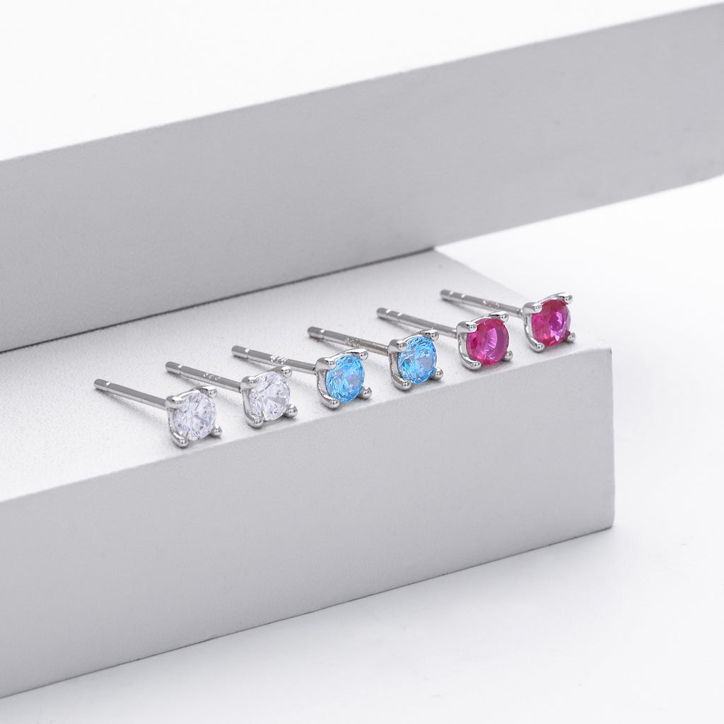 Damen Ohrstecker mit funkelndem Zirkon und hochwertiger 925er Sterlingsilberfassung Shop Nory