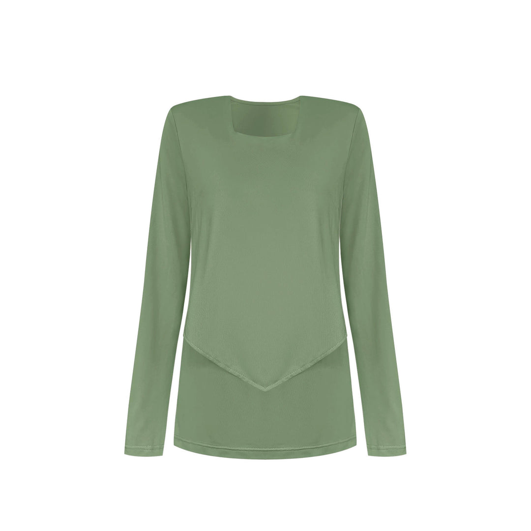 Damen Zweiteiliges Lounge-Set mit überlappendem Longsleeve und weiten Palazzo‑Hosen Shop Nory