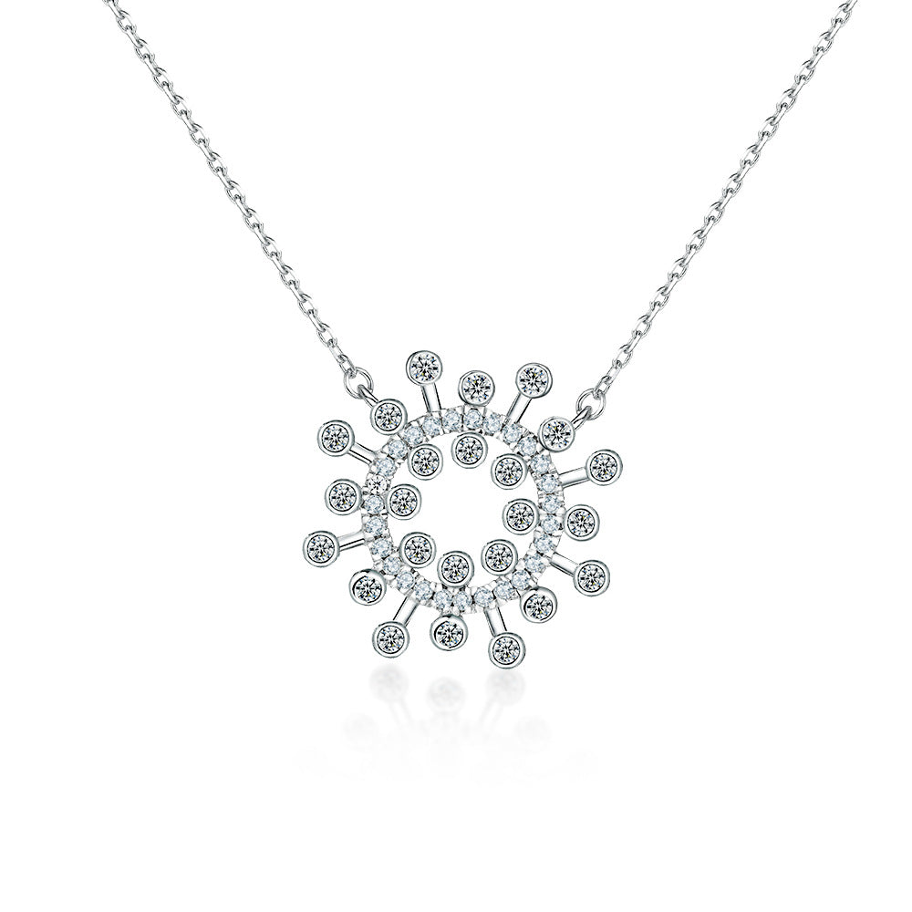 Damen Halskette mit funkelnden Zirkonia-Details Shop Nory