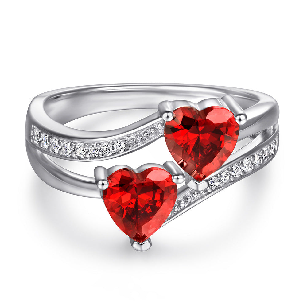 Damen Verlobungsring mit strahlendem Hauptstein und eleganter Zirkonia-Verzierung Shop Nory