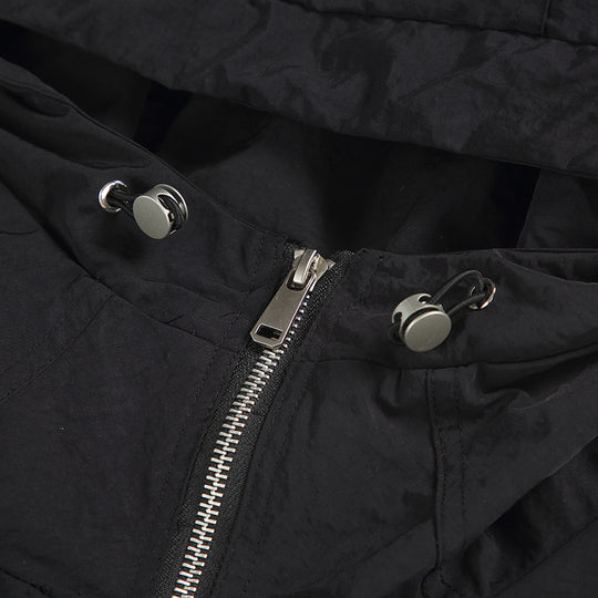 Unisex Ultraleichte Packbare Kapuzenjacke im Boxy-Relax-Schnitt mit Zwei-Wege-Metallreißverschluss Shop Nory