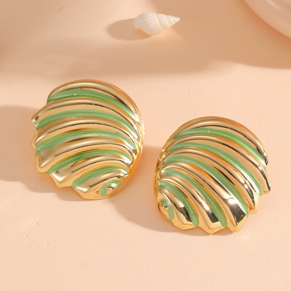 Damen Ohrclips im maritimen Muschel-Design Shop Nory