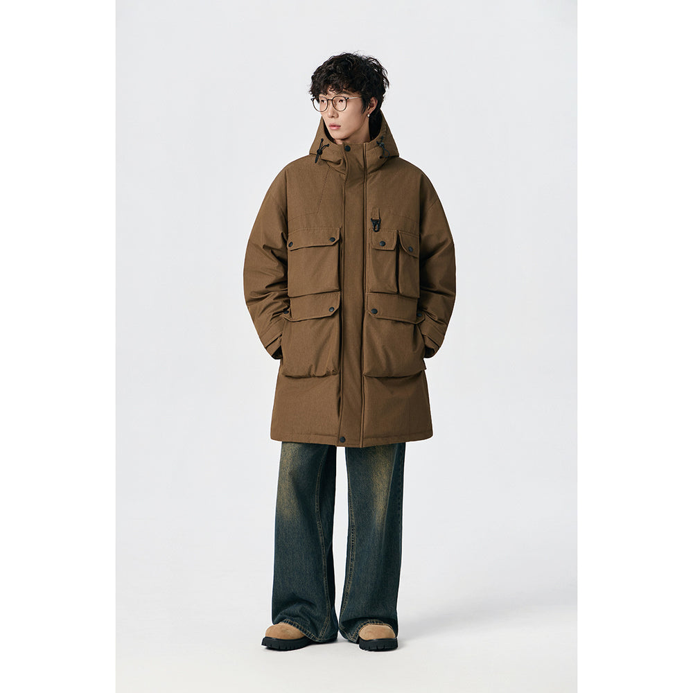 Herren Wasserabweisender Tech-Parka mit Mehrfach-Taschen und Kapuze Shop Nory