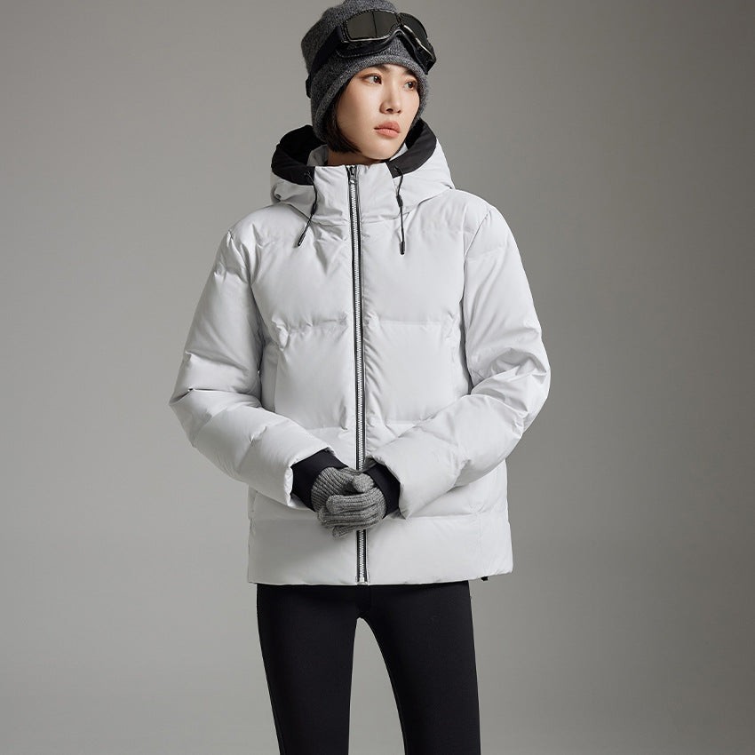Damen Wattierte Winterjacke mit Kapuze, Thermo-Isolierung und winddichter Außenhülle Shop Nory