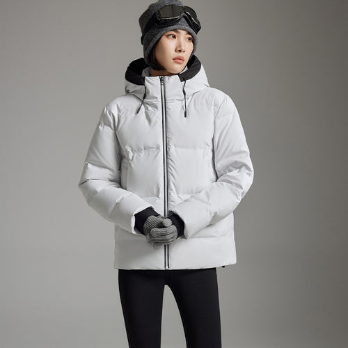 Damen Wattierte Winterjacke mit Kapuze, Thermo-Isolierung und winddichter Außenhülle Shop Nory