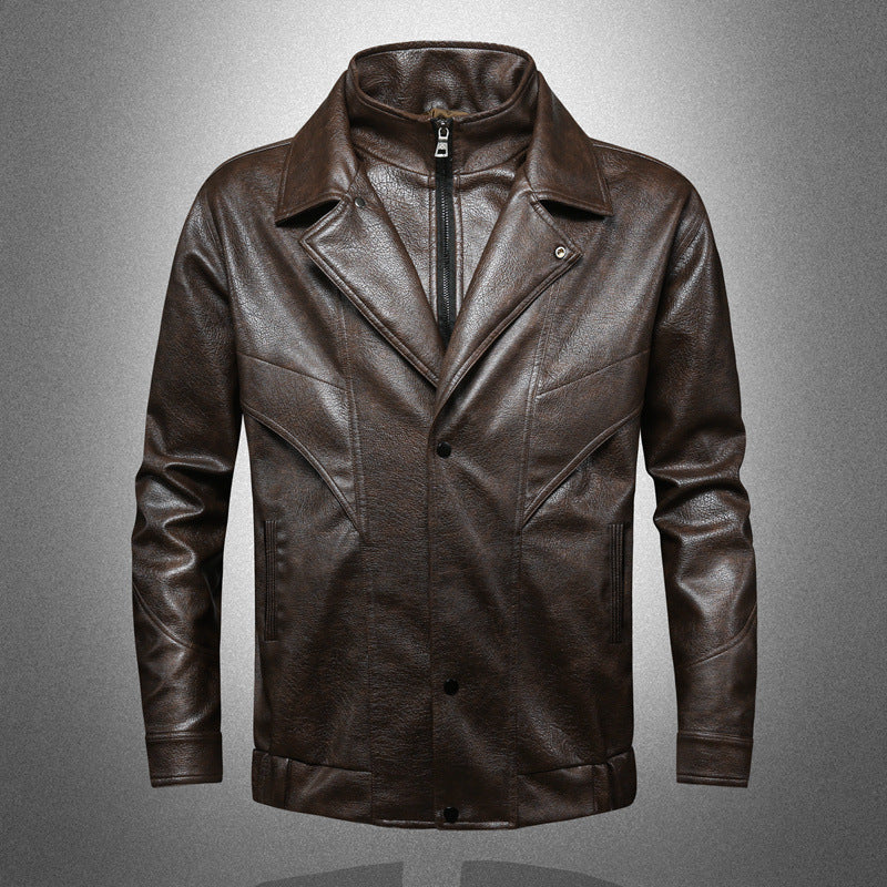 Herren Elegante und Hochwertige Kunstlederjacke Shop Nory
