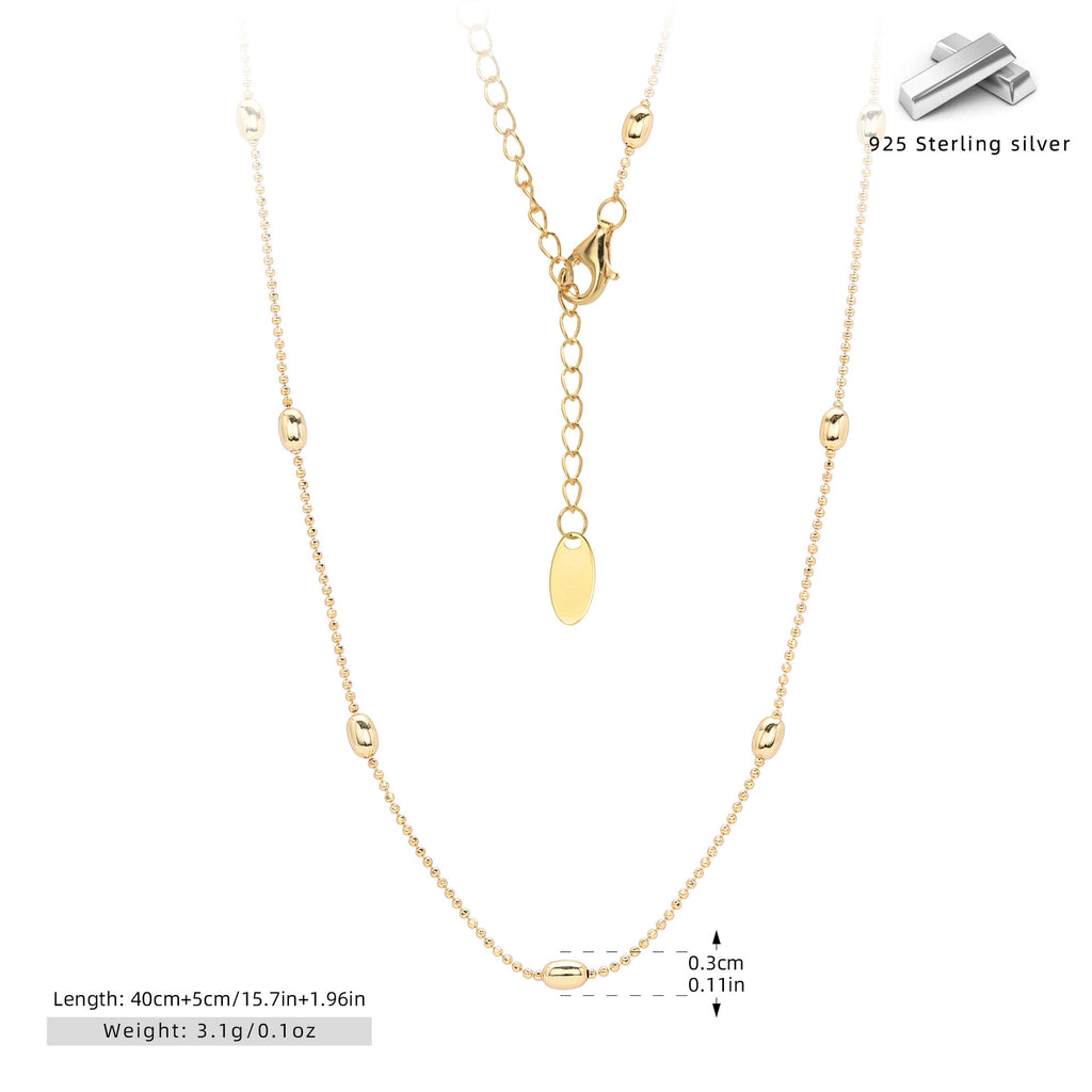 Damen feine Halskette mit geschmeidigen Perlen und modernem Design Shop Nory