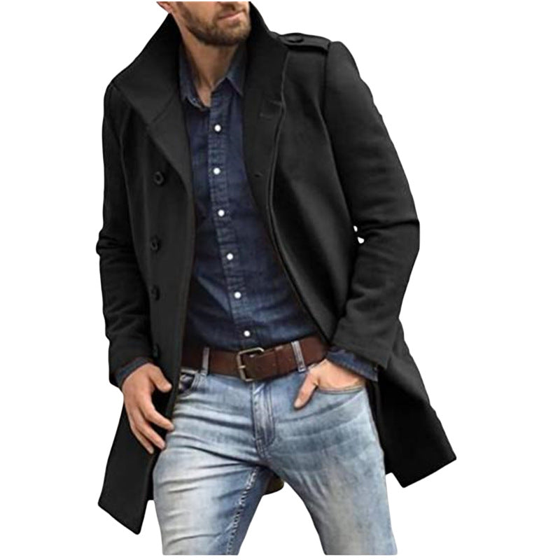 Herren klassischer Trenchcoat mit modernem Schnitt