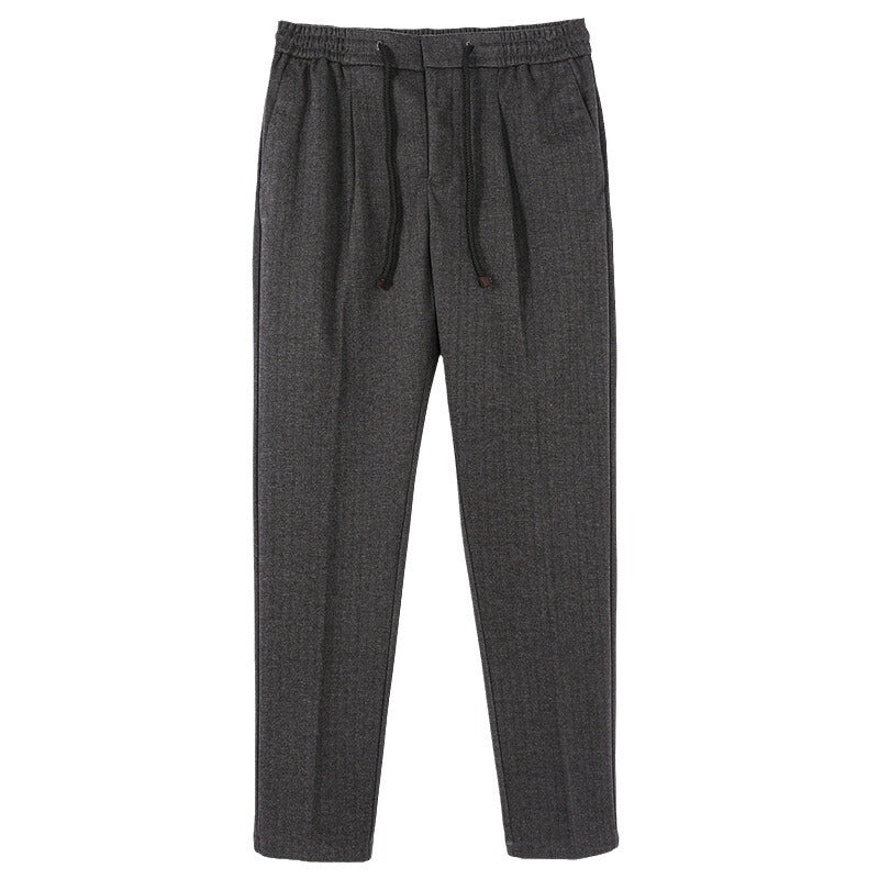Herren Elegante Jogginghose im Tapered Schnitt mit Bundfalten und Kordelzug Shop Nory