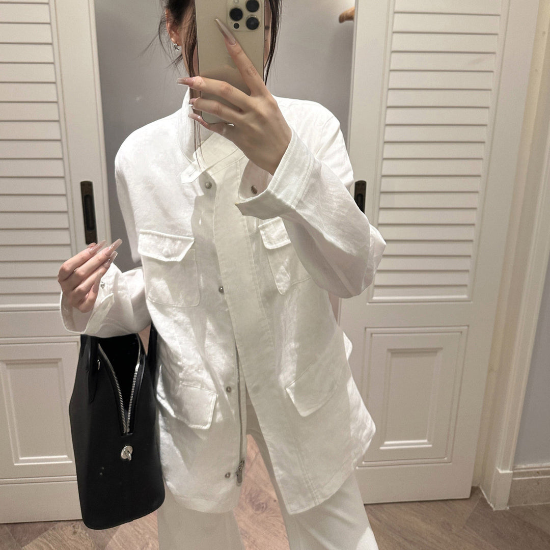 Damen Lässige Übergangsjacke mit praktischen Taschen Shop Nory