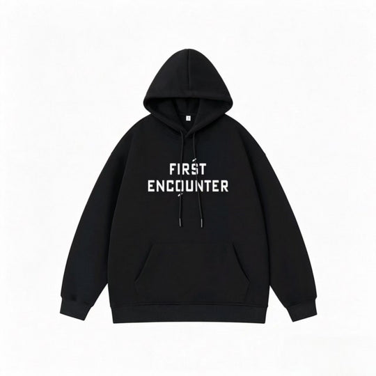 Unisex Oversize-Kapuzenpullover mit großem Frontprint, Kängurutasche und gerippten Bündchen Shop Nory