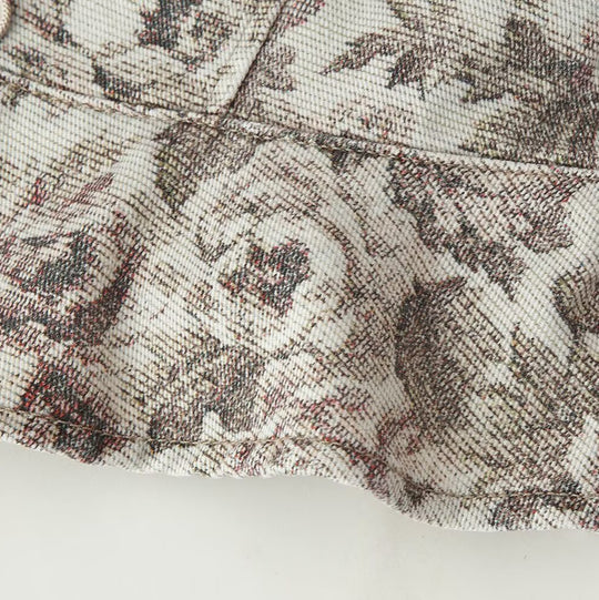 Damen Taillierte Jacquard-Jacke mit Stehkragen und Schößchen Shop Nory