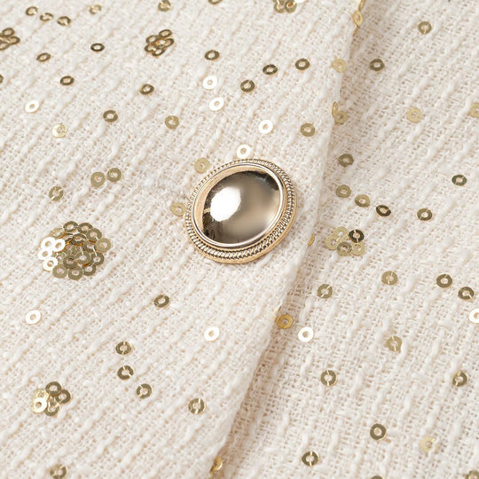 Damen Ärmellose Bouclé-Weste mit Paillettenbesatz und V-Ausschnitt Shop Nory