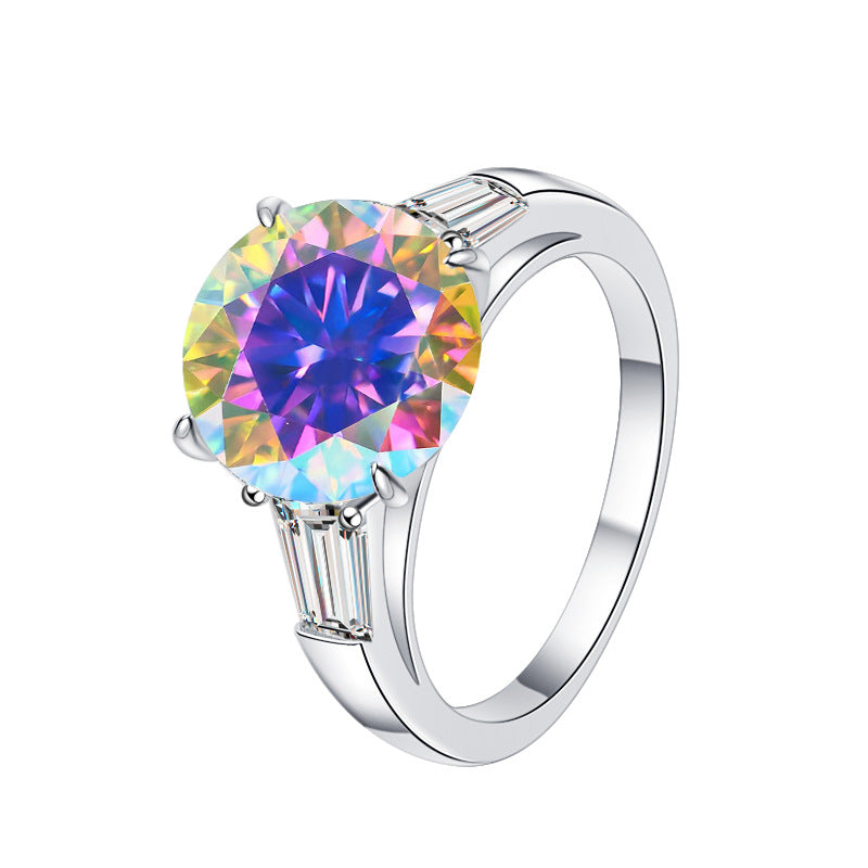 Damenring mit strahlendem blauen Kristall und eleganten Akzenten Shop Nory
