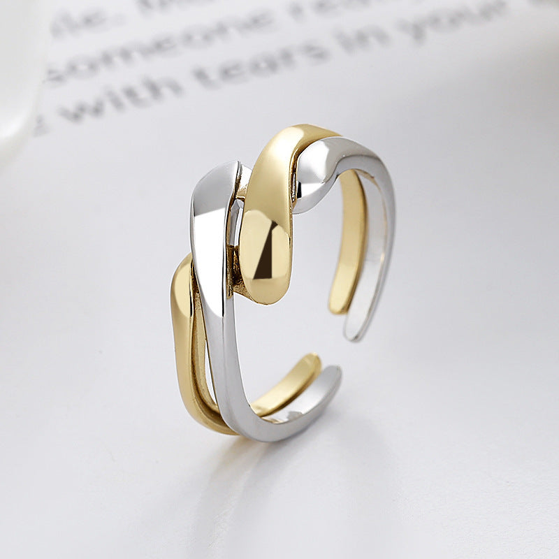 Damen Eleganter und stilvoller Ring mit geschwungenem Design Shop Nory