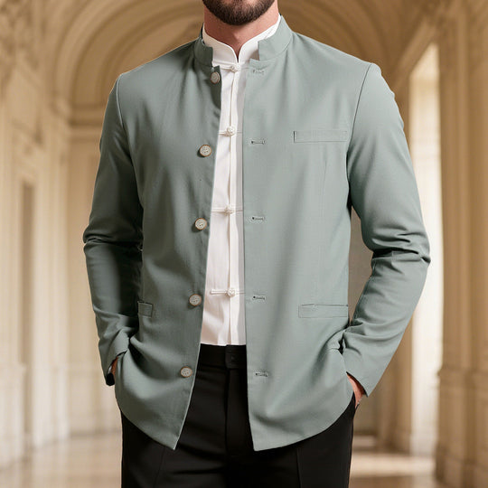 Herren modischer Stehkragenblazer