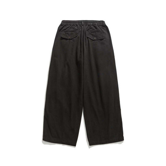 Herren Weite Cropped-Canvas-Hose im Utility‑Look mit elastischem Bund und markanten Falten Shop Nory
