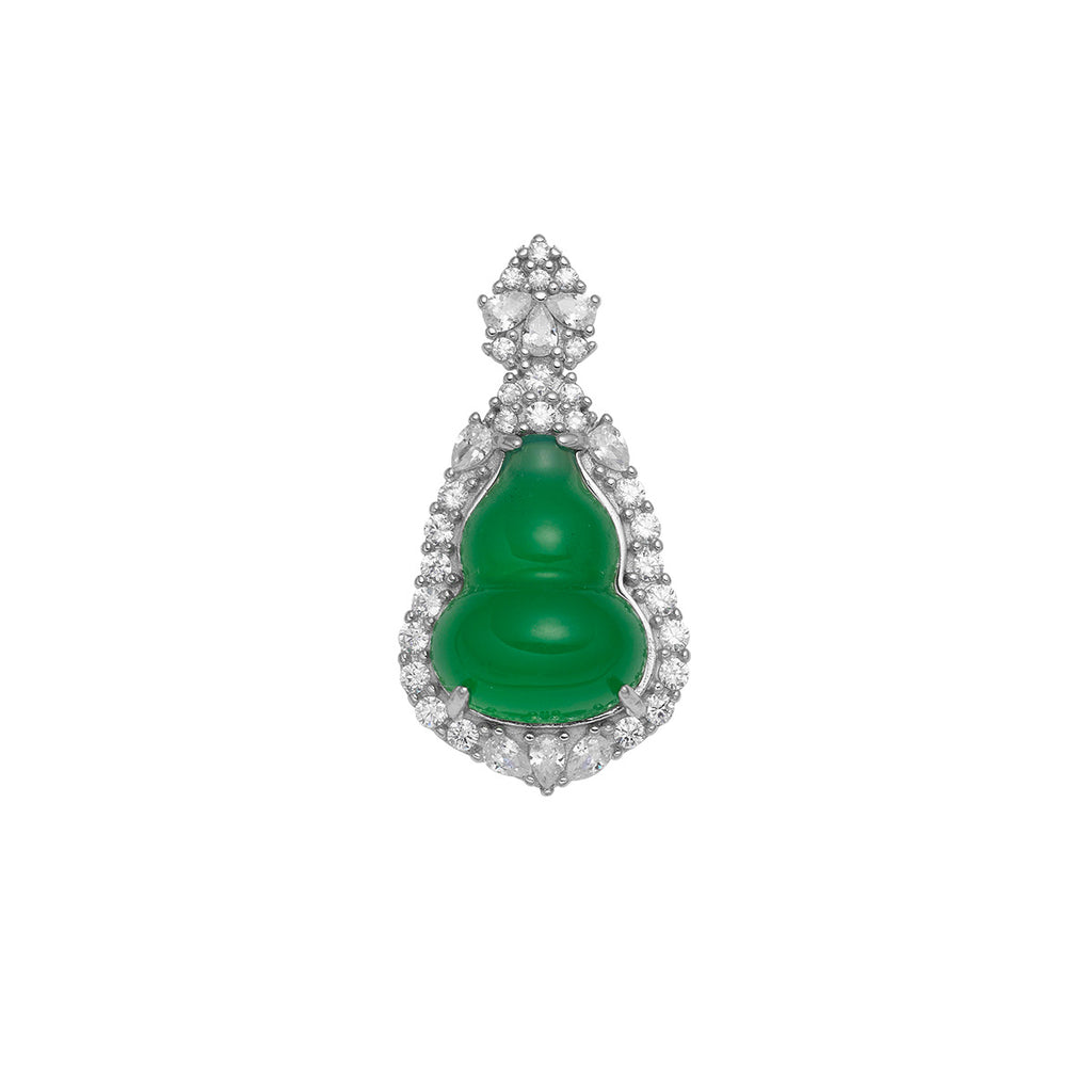 Damen Anhänger-Halskette mit kunstvollem Buddha-Motiv und funkelnden Zirkonia Shop Nory