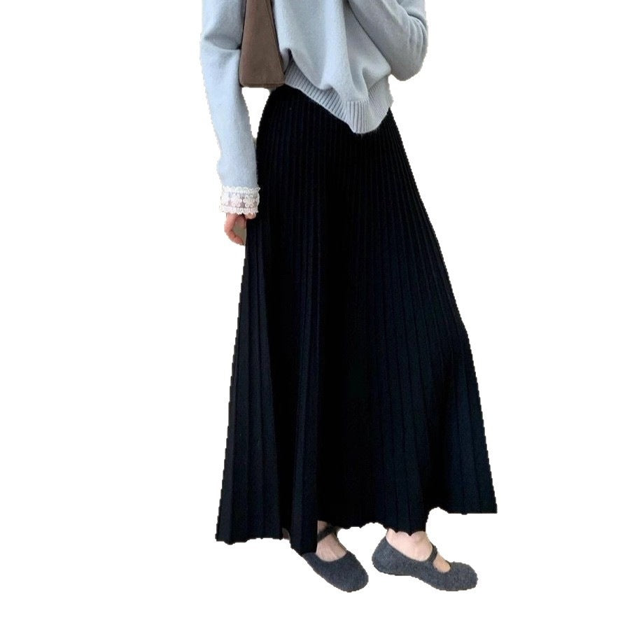 Damen Fließender Midirock mit elegantem Plissee Shop Nory