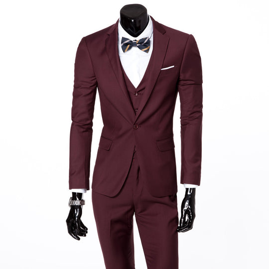 Herren schlanker dreiteiliger Businessanzug mit Weste Shop Nory
