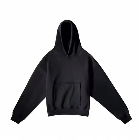 Unisex nan Boxy-Kapuzenpullover mit überlappender Kapuze, verdeckter Kängurutasche und gerippten Bündchen Shop Nory