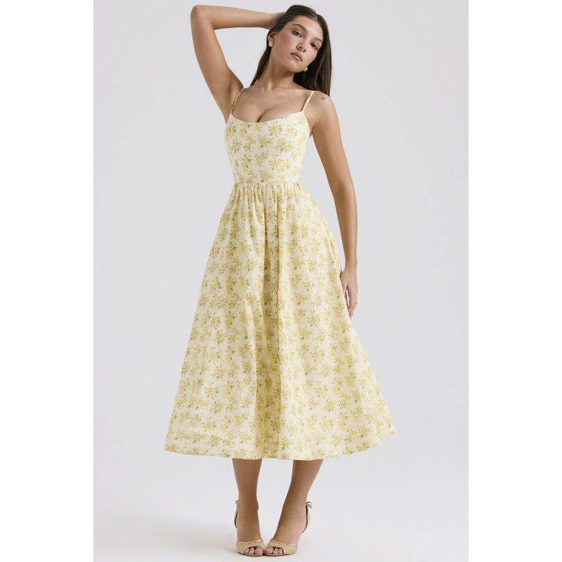 Damen Maxi-Kleid mit floralem Design