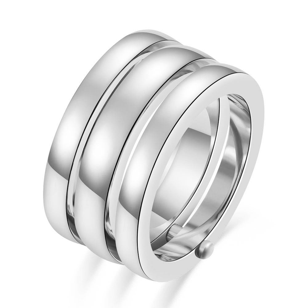 Damen Ring mit kunstvollem, dreilagigem Design Shop Nory