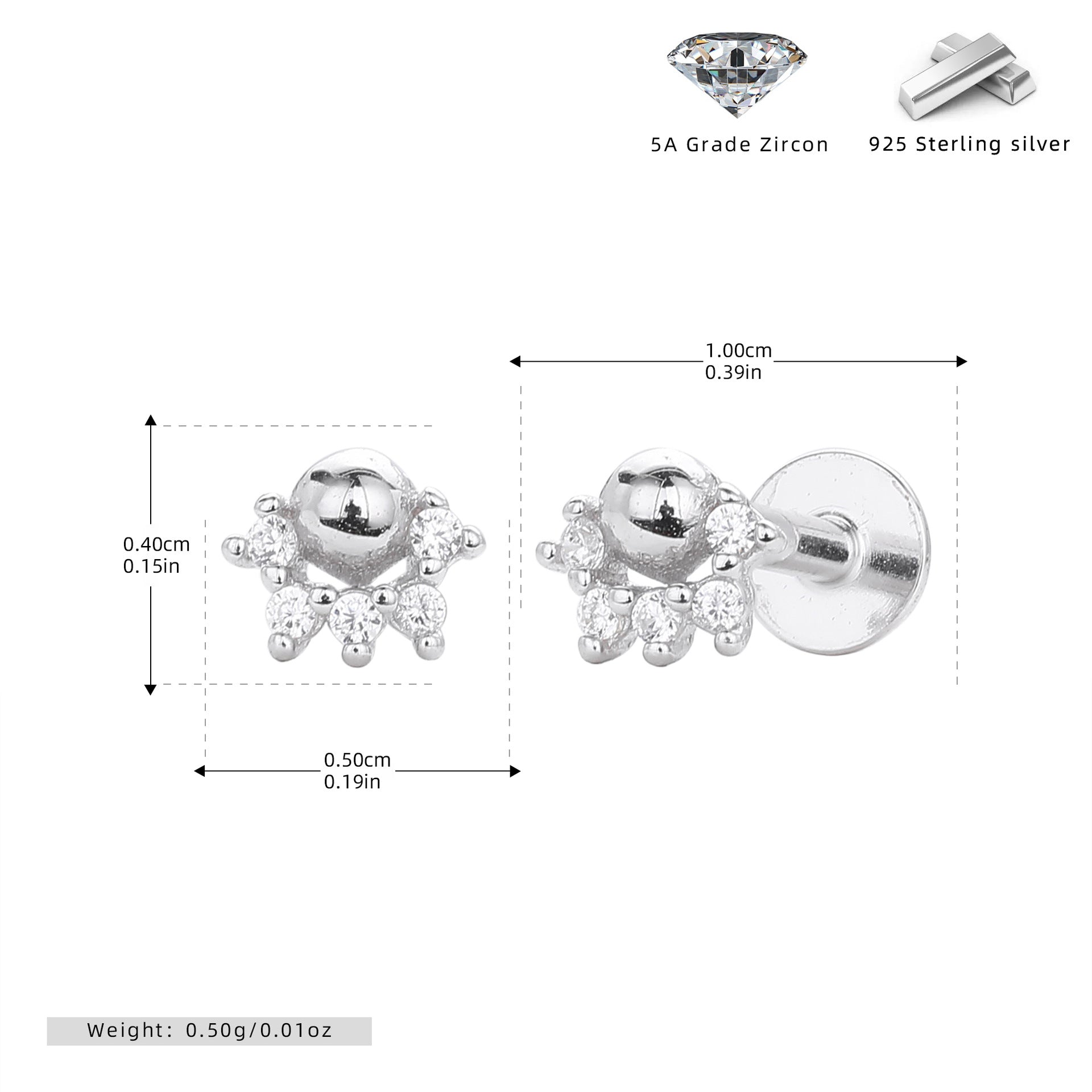 Damen Ohrstecker im kreativen Spinnen-Design aus hochwertigem 925 Sterling Silber Shop Nory