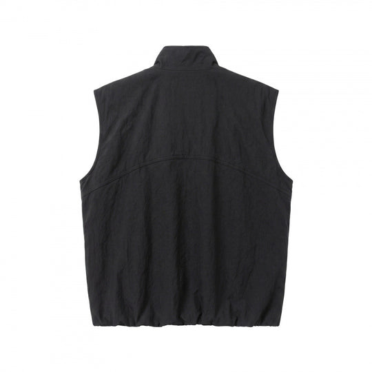 Unisex Kastenförmige wattierte Ärmellose Weste mit hohem Stehkragen, verdeckter Druckknopfleiste und Pattentaschen Shop Nory