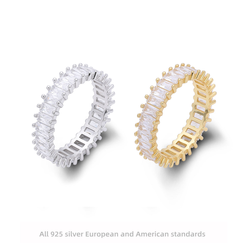 Damen Ring mit luxuriösem Zirkonbesatz aus hochwertigem 925 Sterling Silber Shop Nory