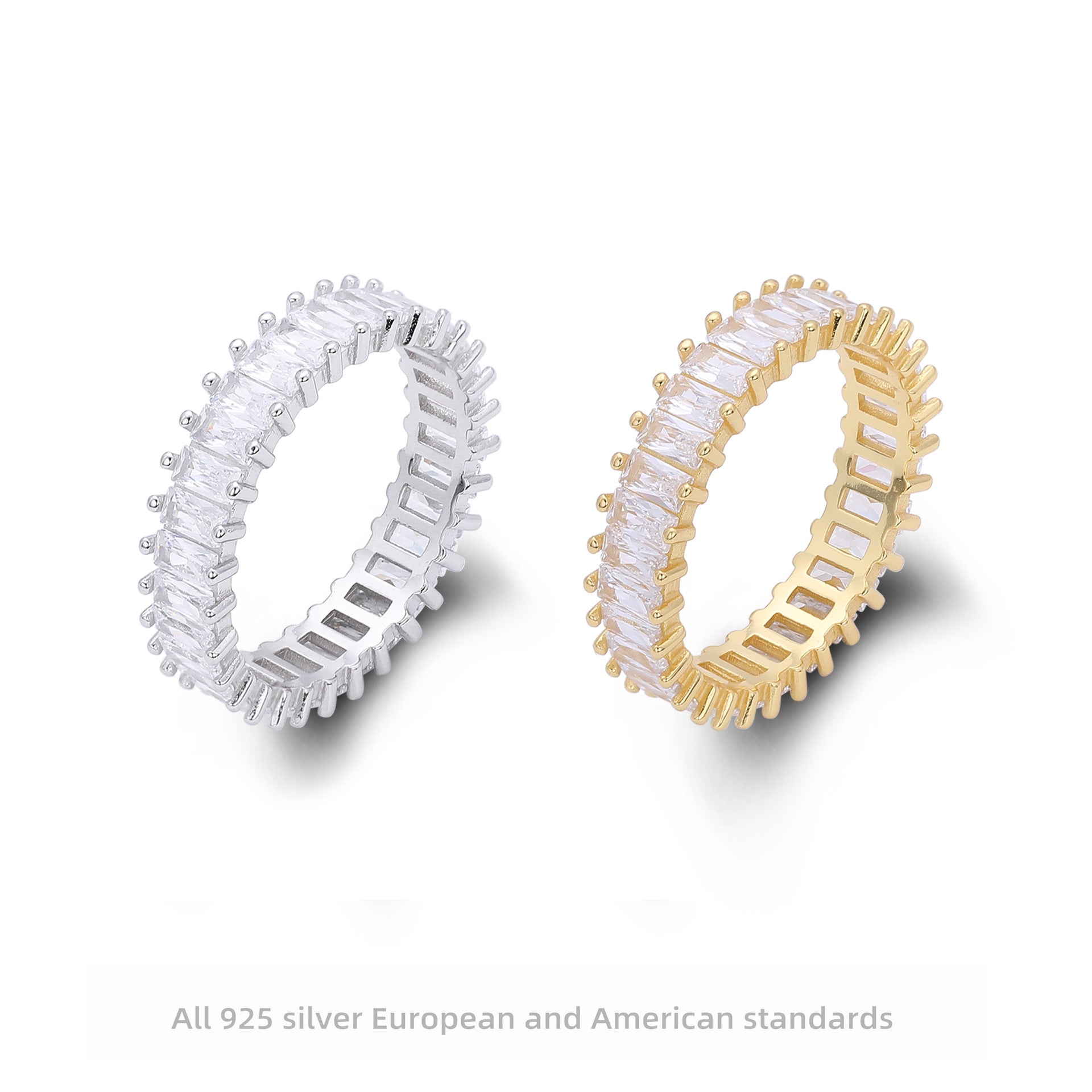 Damen Ring mit luxuriösem Zirkonbesatz aus hochwertigem 925 Sterling Silber Shop Nory