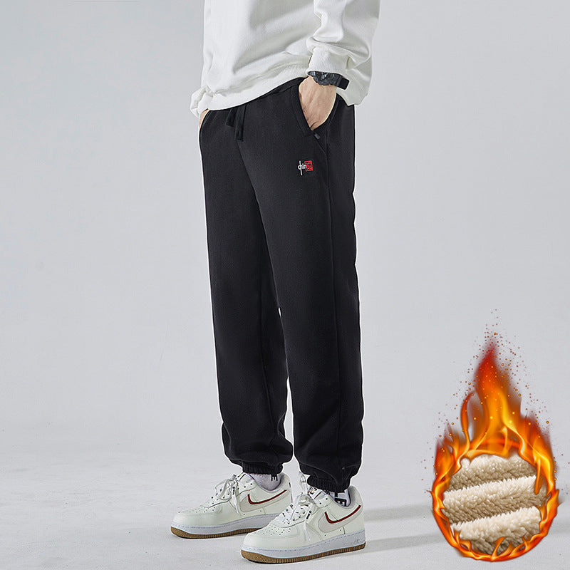 Herren Gefütterte Sweatpants mit Sherpa‑Innenfutter und elastischen Bündchen Shop Nory