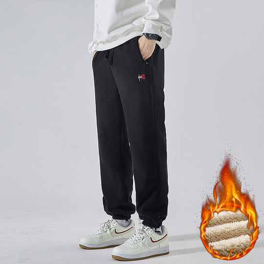 Herren Gefütterte Sweatpants mit Sherpa‑Innenfutter und elastischen Bündchen Shop Nory
