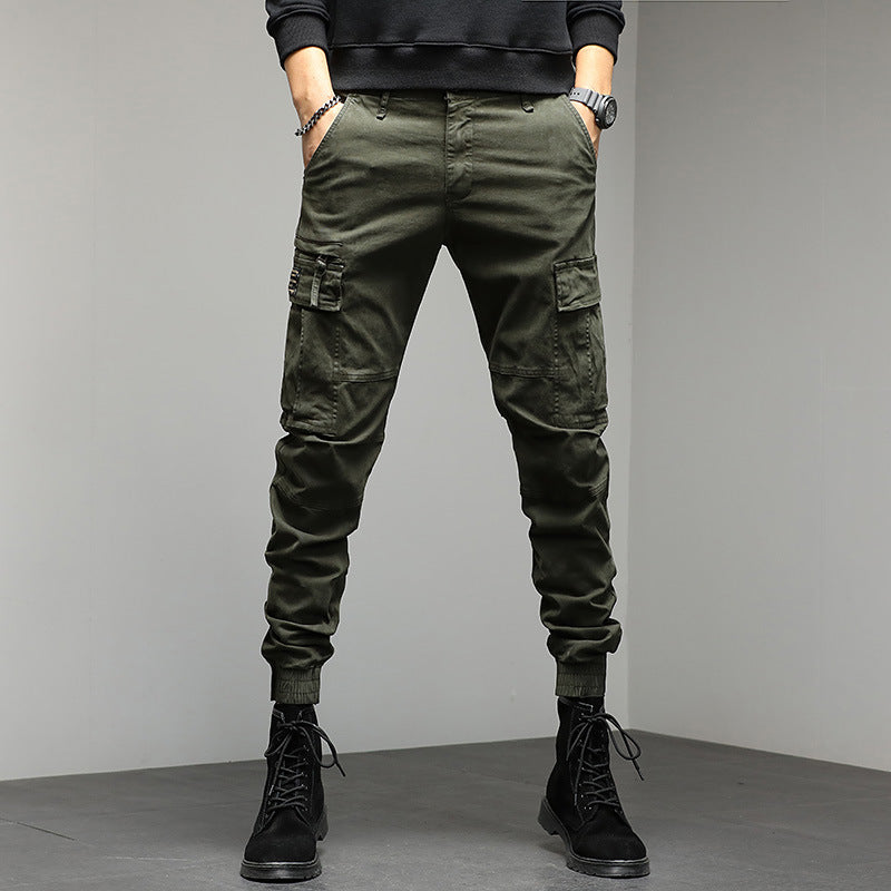 Herren Cargo-Joggerhose mit Multifunktionalen Taschen, verstärkten Kniepartien und elastischen Bündchen Shop Nory