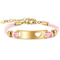 Damen Armband mit personalisiertem Herzanhänger und verstellbarem Verschluss Shop Nory